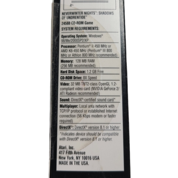 Neverwinter Nights + Shadows of Undrentide Expansion Pack PC Game Atari - Picture 10 of 10